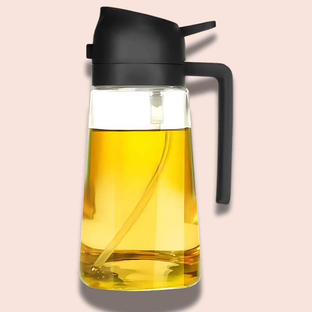 DripLock™ Oil Dispenser | Mess-Free Spray & Pour Control