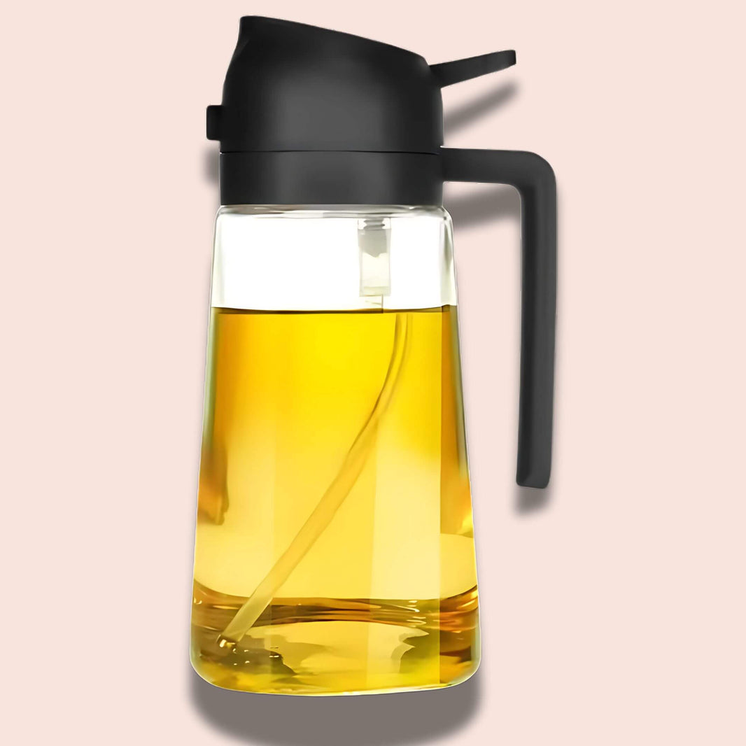 DripLock™ Oil Dispenser | Mess-Free Spray & Pour Control