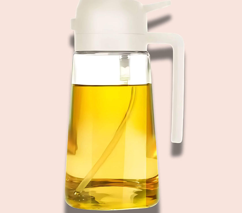 DripLock™ Oil Dispenser | Mess-Free Spray & Pour Control