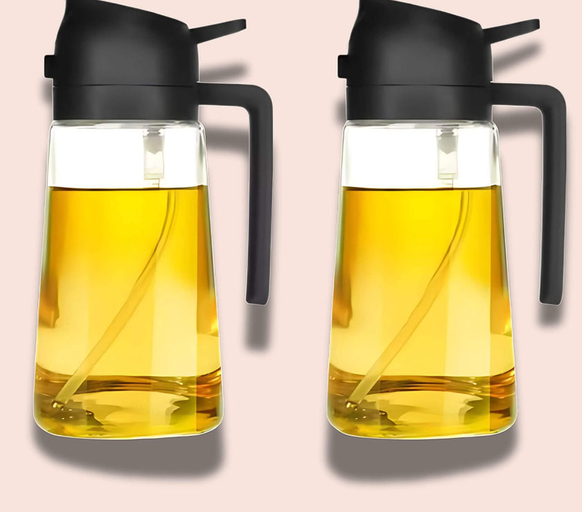 DripLock™ Oil Dispenser | Mess-Free Spray & Pour Control