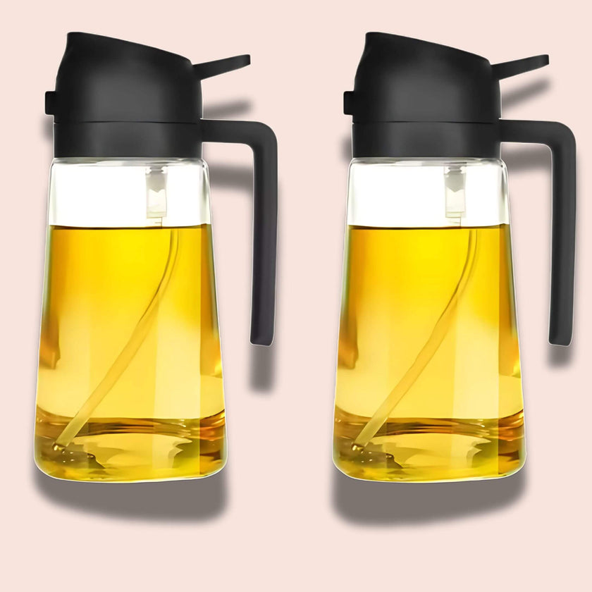 DripLock™ Oil Dispenser | Mess-Free Spray & Pour Control
