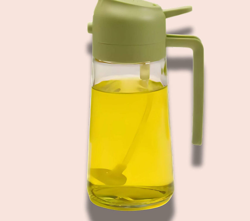 DripLock™ Oil Dispenser | Mess-Free Spray & Pour Control