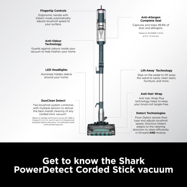 Shark PowerDetect Corded Stick Vacuum Cleaner