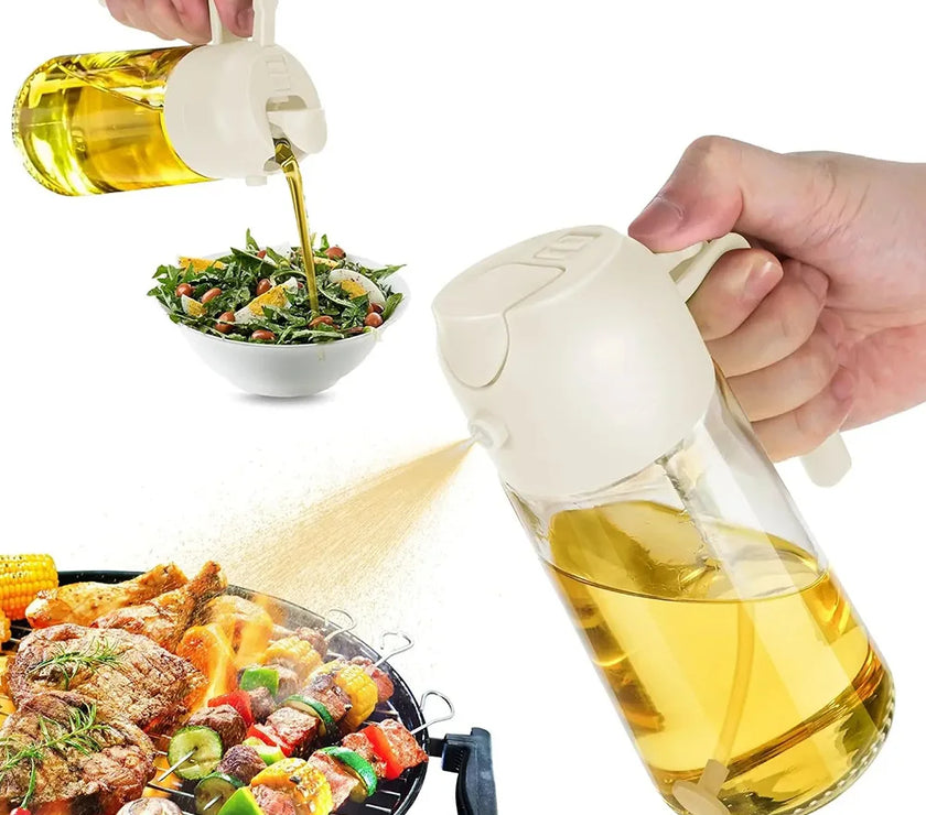 DripLock™ Oil Dispenser | Mess-Free Spray & Pour Control