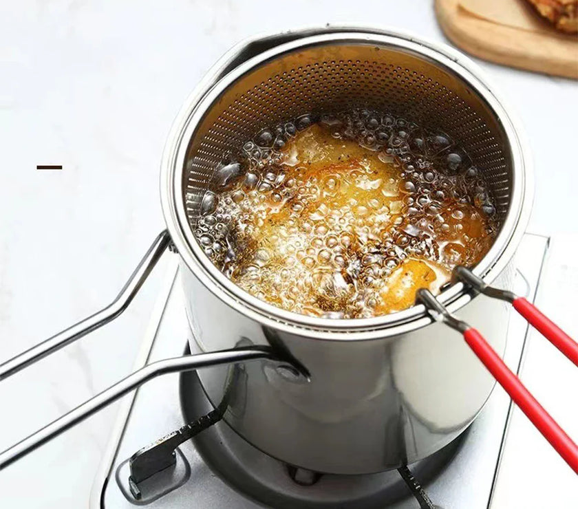 Stainless Steel Fry King™ | 4-in-1 Oil Filter Pot & Deep Fryer