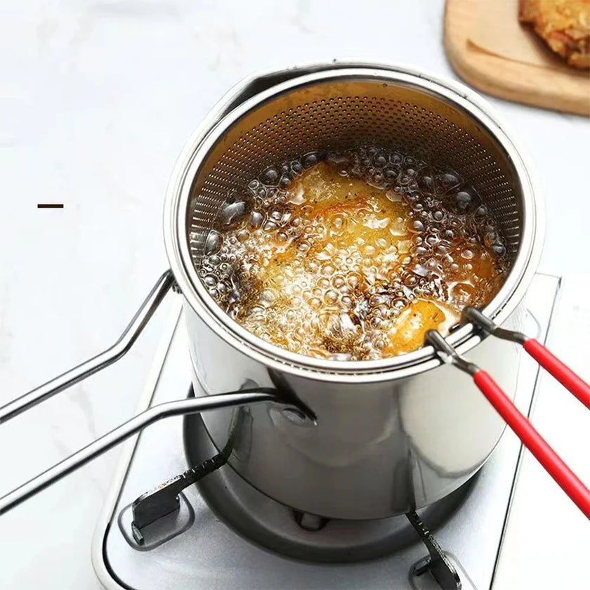 Stainless Steel Fry King™ | 4-in-1 Oil Filter Pot & Deep Fryer