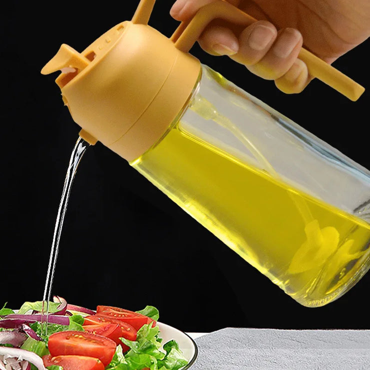 DripLock™ Oil Dispenser | Mess-Free Spray & Pour Control