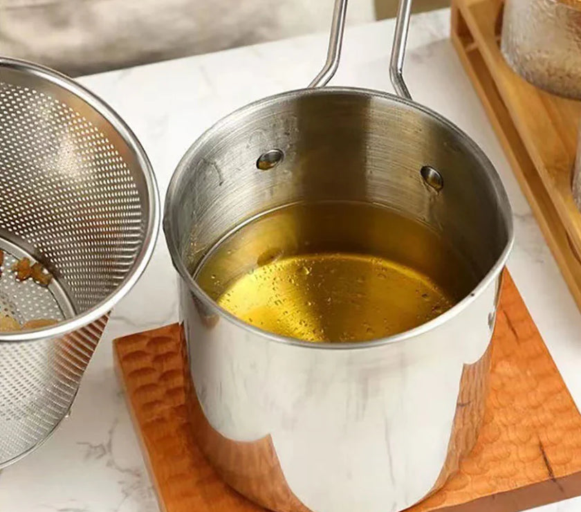 Stainless Steel Fry King™ | 4-in-1 Oil Filter Pot & Deep Fryer
