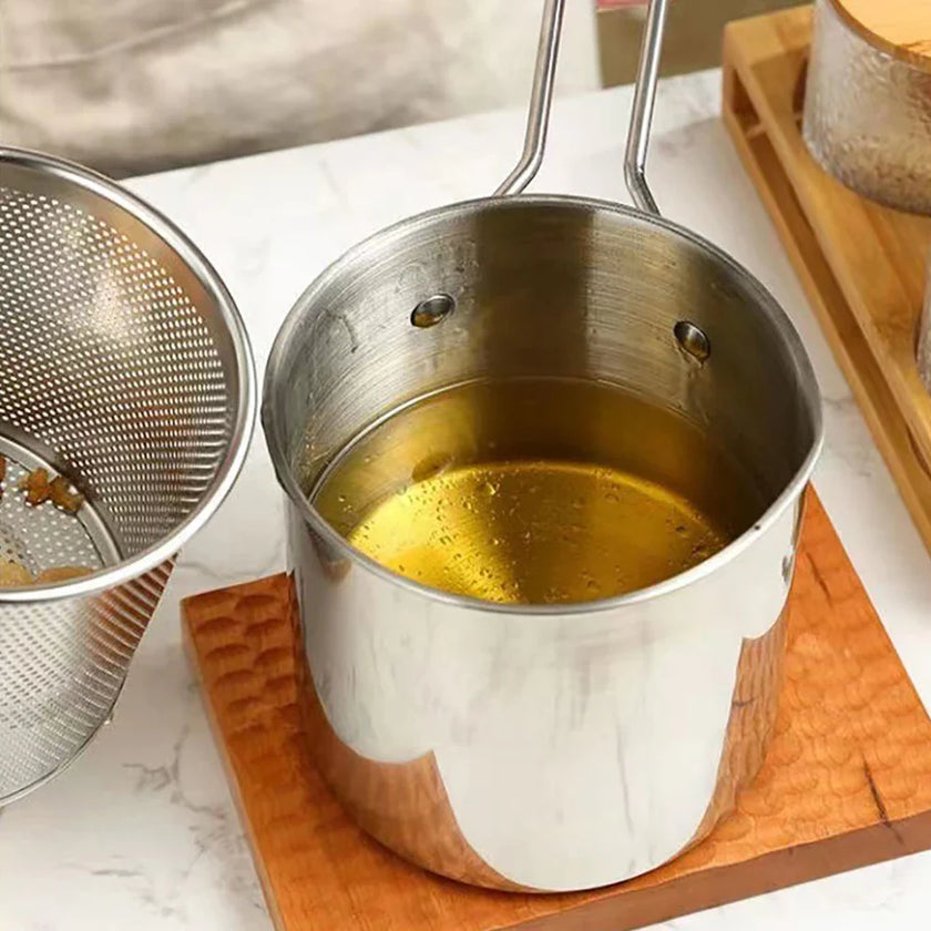 Stainless Steel Fry King™ | 4-in-1 Oil Filter Pot & Deep Fryer